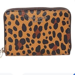 Kate Spade Black and Brown Leopard Print Wallet